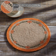 Harvest Blessings Natural Stencil Pumpkin Trivet 12