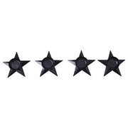 Tealight Holder Star Antique Black Set of 4 1.5x5x5