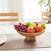 Natural with White Wooden Bowl 12x12x5.5
