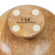 Natural with White Wooden Bowl 12x12x5.5