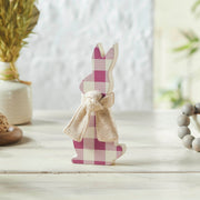 Bunny Hop All Ears Lavender Check Bunny In Burlap Scarf 8x3.5x1