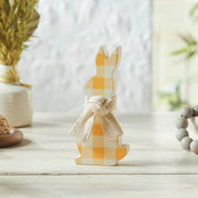 Bunny Hop All Ears Honey Check Bunny In Burlap Scarf 8x3.5x1