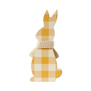 Bunny Hop All Ears Honey Check Bunny In Burlap Scarf 8x3.5x1