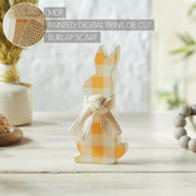 Bunny Hop All Ears Honey Check Bunny In Burlap Scarf 8x3.5x1
