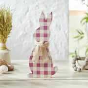 Bunny Hop All Ears Lavender Check Bunny In Burlap Scarf 13x6x1