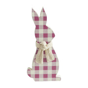 Bunny Hop All Ears Lavender Check Bunny In Burlap Scarf 13x6x1