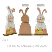 Bunny Hop Blushing Bunny & Eggs w/ Base 12x6.5x2