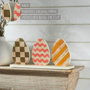 Bunny Hop 3 Painted Eggs w/ Base 5.5x12x2.25