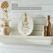 Bunny Hop Some Bunny Loves You Egg Wall Sign 12x9x0.5