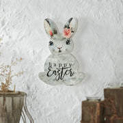 Bunny Hop Happy Easter Bunny Wall Sign 12x9x0.5