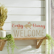 Bunny Hop Every Bunny Welcome Sign 7x16x1