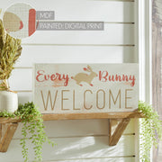 Bunny Hop Every Bunny Welcome Sign 7x16x1