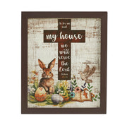 Bunny Hop Joshua 24:15 Cross Wall Sign 12x10x0.5