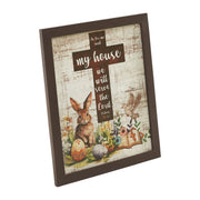 Bunny Hop Joshua 24:15 Cross Wall Sign 12x10x0.5