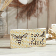 Buzzy Bees Bee Kind Block Sign 5x5x1 Set of 2