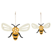 Buzzy Bees Bee Shaped Wall Hanging w/ Twine Set of 2 Sizes