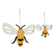 Buzzy Bees Bee ShapedWall Hanging w/ Twine Set of 2 Sizes