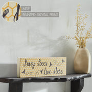 Buzzy Bees Busy Bees Live Here Wall Sign 4x12x1
