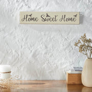 Buzzy Bees Home Sweet Home Antique White Wall Sign 3x14x0.75