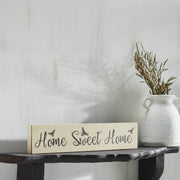 Buzzy Bees Home Sweet Home Antique White Wall Sign 3x14x0.75