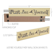 Buzzy Bees Just Bee Yourself Wall Sign 3x14x0.75