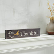 Buzzy Bees Let's Bee Thankful Grey Wall Sign 3x14x0.75