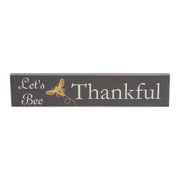 Buzzy Bees Let's Bee Thankful Grey Wall Sign 3x14x0.75