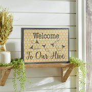 Buzzy Bees Welcome To Our Hive Framed Wall Sign 9x13x1