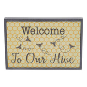 Buzzy Bees Welcome To Our Hive Framed Wall Sign 9x13x1