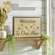 Buzzy Bees Welcome To Our Hive Framed Wall Sign 9x13x1