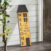 Buzzy Bees Welcome To The Buzz Saltbox House Sign 23x7x1