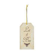 Buzzy Bees Let It Bee Tag Ornament w/ Ribbon 7x3.75x0.5