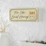 Buzzy Bees For Sale Local Honey Wall Sign 7x16x1