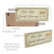 Buzzy Bees For Sale Local Honey Wall Sign 7x16x1