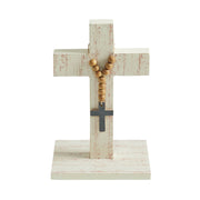Celebrate Grace Cross w/ Wooden Bead Ornament 9.75x6x5