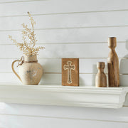 Celebrate Grace Cross On Natural Burlap Wall Sign 6x4x0.75