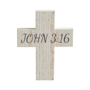 Celebrate Grace John 3:16 Cross Wall Sign 10x7.5x0.75