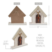 Celebrate Grace Church w/ Beads & Cross 13x12x2.75