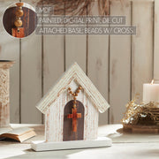 Celebrate Grace Church w/ Beads & Cross 13x12x2.75