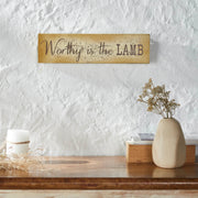 Celebrate Grace Worthy Is The Lamb Wall Sign 4x15x1
