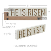 Celebrate Grace He Is Risen Sign 3x13x1