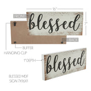 Celebrate Grace Blessed Sign 7x16x1