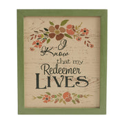 Celebrate Grace My Redeemer Lives Wall Sign 12x10x0.5