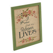 Celebrate Grace My Redeemer Lives Wall Sign 12x10x0.5