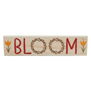 Spring In Bloom Tulips & BLOOM Wall Sign 3x12x0.75