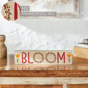 Spring In Bloom Tulips & BLOOM Wall Sign 3x12x0.75