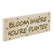 Spring In Bloom Bloom Where You're Planted Wall Sign 5x14x0.75