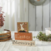 Spring In Bloom Easter Blessings Block Sign Set of 3 Sizes