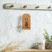 Spring In Bloom Bunny In Vest Tag Ornament w/ Twine 7x3.75x0.5