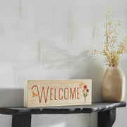 Spring In Bloom Welcome w/ Butterfly & Bee Wall Sign 4x12x1
